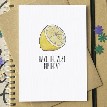 'You're The Zest' Funny Valentine's Lemon Card, 2 of 3