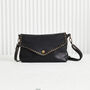 Luxury Black Leather Stud Handbag With Optional Personalisation, thumbnail 4 of 5