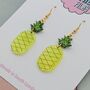 Pineapple Glitter Earrings, thumbnail 4 of 4