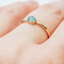 Blue Aquamarine Gemstone And Solid Gold Ring, thumbnail 6 of 9
