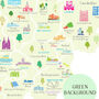 Map Of The Midlands Art Print, thumbnail 4 of 8