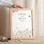 Pressed Floral Drop Top Frame Wedding Guest Book, thumbnail 3 of 5