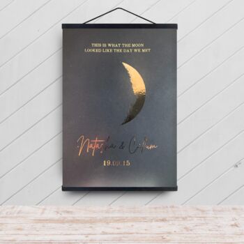 The Moon The Day We Tied The Knot Print In Shiny Foil, 3 of 6