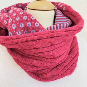 Pink Woolly Snood/ Scarf, 3 of 9
