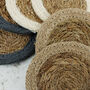 Respiin Set Of Six Seagrass And Jute Coasters Naturals, thumbnail 6 of 10