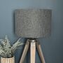 Bronte Roan Blue Tweed Floral Lined Lampshades, thumbnail 7 of 10