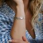 Handmade Sterling Silver Hinged Bangle, thumbnail 3 of 5