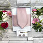 Suede Pink Wedding Tie Set, thumbnail 4 of 10