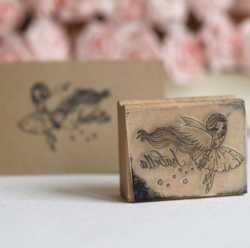 Personalised Fairy Design Rubber Stamp, 2 of 3