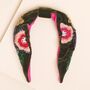 Velvet Floral Embroidered Headband, thumbnail 2 of 4