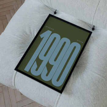 Personalised 'Groovin' Since Year Print Custom Poster, 9 of 11