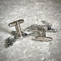 Wild Hare Cufflinks Antiqued Pewter, thumbnail 4 of 5