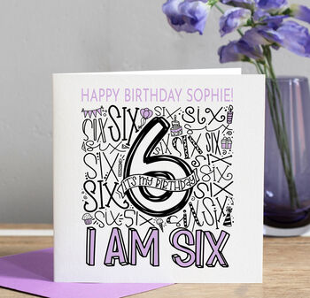 Personalised 6th Birthday Card, 2 of 5
