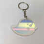 Halloween Ghost Keyring Iridescent Acrylic Keychain, thumbnail 3 of 6