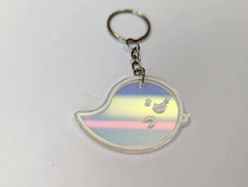 Halloween Ghost Keyring Iridescent Acrylic Keychain, 3 of 6