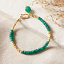 Green Peridot And Gold Plated Silver Bracelet, thumbnail 7 of 12