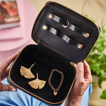 Leather Travel Jewellery Box For Mum, 3 of 5