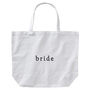 White Embroidered Bride Tote Bag, thumbnail 2 of 2