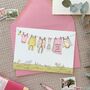 Personalised Pink New Baby Washing Line Card, thumbnail 3 of 6