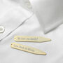 Personalised Gold Plated Collar Stiffeners, thumbnail 1 of 7