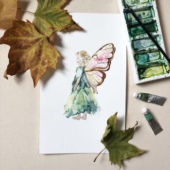 Custom Flower Fairies Watercolour Greetings Card, 5 of 6