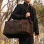 Genuine Leather Holdall Large, thumbnail 2 of 12