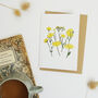 'Yellow Flowers' Greetings Card, thumbnail 5 of 5