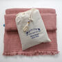 Soft Cotton Muslin Throw Blanket And Cotton Bag, thumbnail 1 of 10