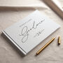 Modern Calligraphy Wedding Guest Book Names And Date, thumbnail 1 of 2
