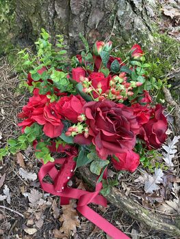 The Ruby Red Rose Bridal Bouquet, 4 of 12