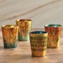 Set Of Four Electroplated Fiesta Shot Glasses, thumbnail 1 of 2