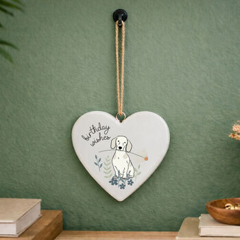 Just Paws 'Birthday Wishes' Greeting Card With Heart Hanger, 2 of 3