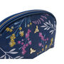 Blue Queen Bee Beauty Bag | Floral Print, thumbnail 3 of 5