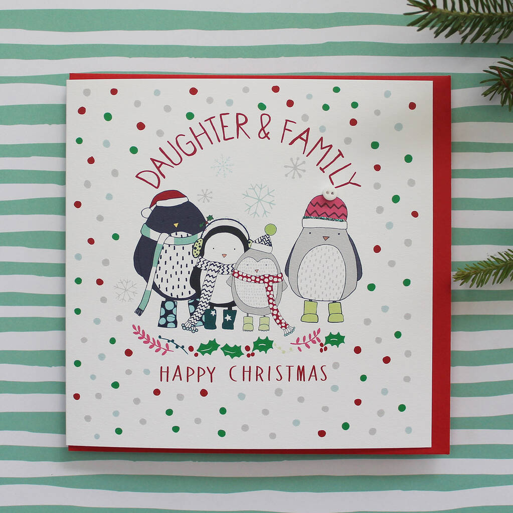 Daughter And Family Christmas Greetings Card By Molly Mae ...