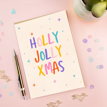 Holly Jolly Christmas Card | Festive | Holiday, 2 of 3