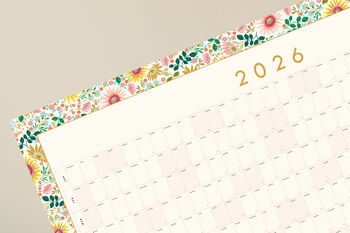 2026 Large Wall Planner | Hand Drawn Floral Design | Gift For Busy Women, 2 of 6