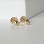 Tiny Hammered Stud Earrings With Screw Backs, thumbnail 1 of 6