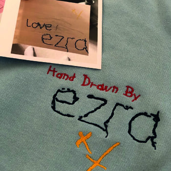 Children's Drawing Embroidered Family Sweatshirt Set, 4 of 11