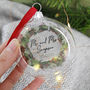Personalised Wedding Wreath Glass Flat Bauble Keepsake, thumbnail 1 of 5