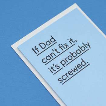 'If Dad Can't Fix It' Funny Father's Day Card For Dad, 4 of 5