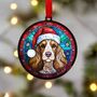 Cocker Spaniel In Santa Hat Suncatcher Decoration, thumbnail 1 of 5