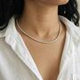 Tennis Necklace Silver, thumbnail 1 of 9