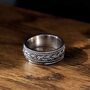 Celtic Loyalty Men's Silver Spinning Ring, thumbnail 2 of 9