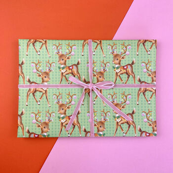 Christmas Reindeer Gift Wrap, 2 of 4