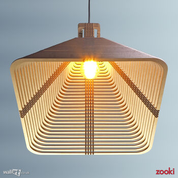 Zooki 20 'Ra' Wooden Pendant Light, 2 of 11