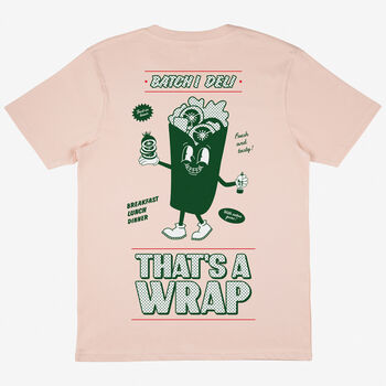 That’s A Wrap Peach Vintage Style Deli T Shirt, 2 of 2