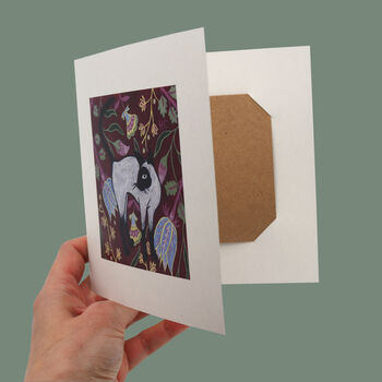 Reusable Eco Friendly Cat Art Card Blank Inside Or Optional Handwritten Message, 2 of 11