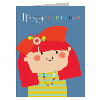 Mini Flower Girl Birthday Greetings Card, 3 of 5
