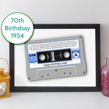 70th Birthday Print Songs On The Day You Were Born, 5 of 10