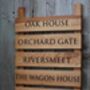 Wall Mounted Ladder Tiered Slatted Wooden Sign, thumbnail 2 of 9